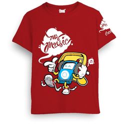 Cooldesi Kids-Unisex Red Cotton Tshirts-image-83