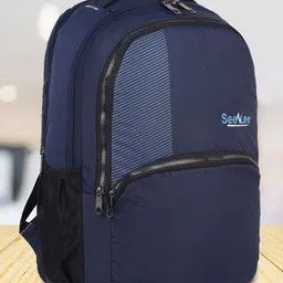 Seenlee Men Striped Backpack with Compression Straps-2