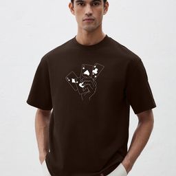 TOGS & TERRE Men Graphic Printed Round Neck Cotton Oversized T-shirt-picture-17