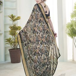 Dori Floral Printed Zari Pure Georgette Saree image 3