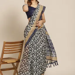 DIVASTRI Kalamkari Chanderi Saree-image-1