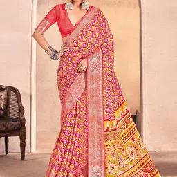 TIRA Ethnic Motifs Printed Pure Georgette Saree-image-13