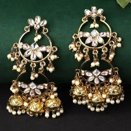 Rubans Contemporary Jhumkas Earrings-43