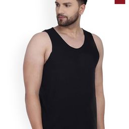 SLOWLORIS Men Pack Of 2 Bio-Wash Combed Cotton Gym Vests-picture-47