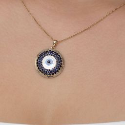 Mia by Tanishq 14KT Orb of Protection Evil Eye Gold & Diamond Pendant-5.07g-picture-19