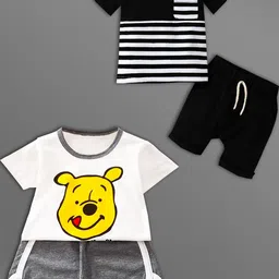 HELPOM Unisex Kids Printed T-shirt with Shorts-picture-46