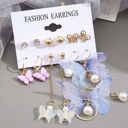 GOLDIWALA Contemporary Half Hoop Earrings-27