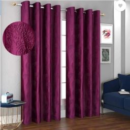 152 cm (5 ft) Polyester Room Darkening Window Curtain (Pack Of 2)-image-73