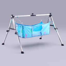fab n funky Foldable Cradle With Square Hammock - Sea Green image 4