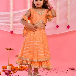 Rangpur Girls Printed Ready to Wear Lehenga & Blouse With Dupatta-picture-14