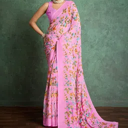 HERE&NOW Floral Printed Saree-picture-17
