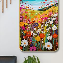 Myntra Elegant Homes Yellow & White Flowers Printed Wooden Wall Art-12