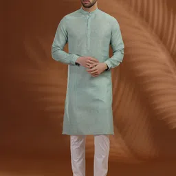 Modi Kurta Men Solid Daily Cotton Straight Kurta-picture-19