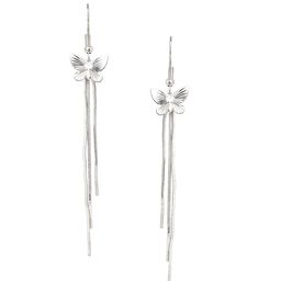 MINJI AND CO. Silver-Plated Tasselled Quirky Drop Earrings-image-57