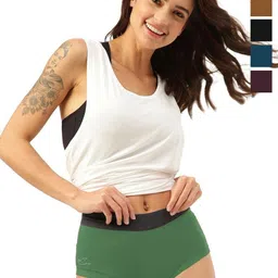 FREECULTR Pack Of 5 Women Mid-Rise Antibacterial Micromodal Boxer Briefs-image-44