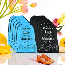 Aura Blue & Black 10 Pieces Reusable Multi-Utility Organisers-image-75