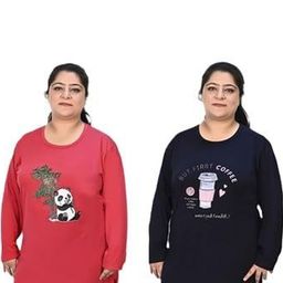 ATF Women Pack Of 2 Cotton Long sleeves T-shirt-picture-43