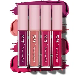 FOPE Set Of 4 Pout Perfect Velvet Matte Liquid Lipstick - 4 ml Each - 01-07-09-12-17