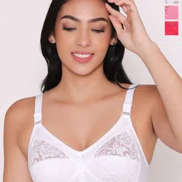 INKURV Women Pack Of 3 Solid Non Padded Full Coverage Everyday Bra-26