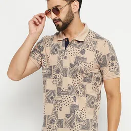 XFOX Men Printed Polo Collar T-shirt-picture-28