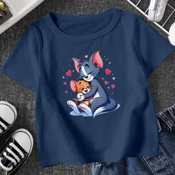FIONAA TRENDZ Kids Navy Blue Tshirts-picture-19