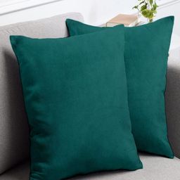 Aura Green 2 Pieces Velvet Square Cushion Covers-7