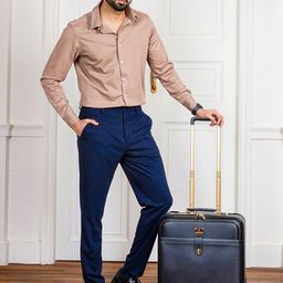THE CLOWNFISH Hardsided Luxury Soft-Sided Cabin Trolley Suitcase-14