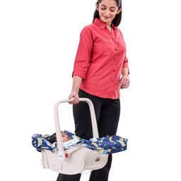 Babyhug Spring 5 in 1 Carry Cot Cum Rocker With Mosquito Net - Blue image 5