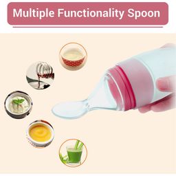 R For Rabbit First Feed Silicone Feeding Spoon - Red image 5