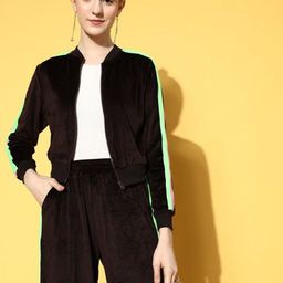 SASSAFRAS Women Crop Sporty Jacket-image-86