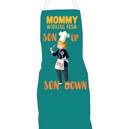 THEYAYACAFE Green & Black Printed Waterproof Mother's Day Apron-27