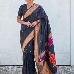 ELITE WEAVES Woven Design Zari Paithani Saree-image-16