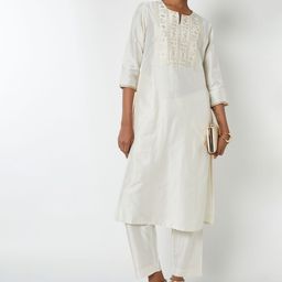 max Women Floral Embroidered Kurta with Sharara-picture-15