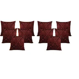 India Furnish Brown Velvet Square Cushion Cover-picture-44