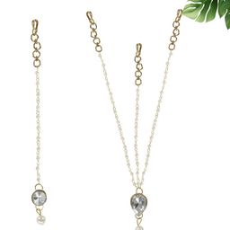 Funkrafts Pack Of 2 Kundan Pearl Beaded Maangtika-29