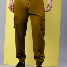 Kaali Peeli Men Relaxed Cargos Trousers-image-7