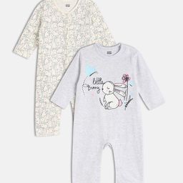 MINI KLUB Girls Set of 2 Cotton Baby Rompers-image-57