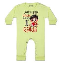 arvesa My First Rakhi Printed Baby Rompers-picture-10