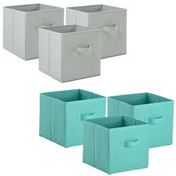 Kuber Industries Green & Grey 6 Pieces Multi-Utility Organisers-20