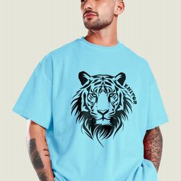 THE BEETEL HOUSE Men Graphic Printed Round Neck Cotton Oversized T-shirt-image-101