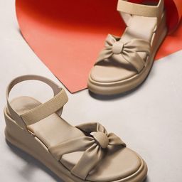 Froh Feet Women Solid Mid-Top Wedge Heels Sandals-47