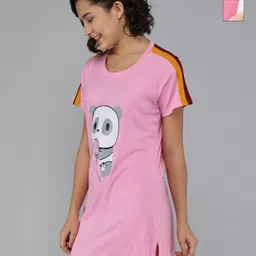 Christy World Women 2 Printed Extended Sleeves Applique T-shirt-image-29