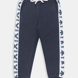 HRX by Hrithik Roshan Boys Rapid Dry Joggers with Side Panel & Drawstring Waist-picture-33