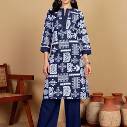 Varanga Women Ethnic Motifs Printed Regular Kurta with Trousers-image-67