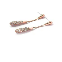 BEYTER Sterling Silver Stones Studded Contemporary Drop Earrings-picture-15