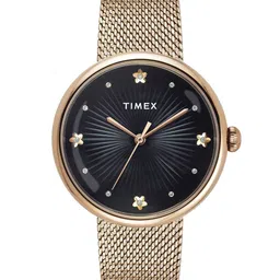 Timex Women Printed Dial & Stainless Steel Bracelet Style Straps Analogue Watch TWEL19303-image-13