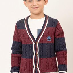 One Friday Boys Colourblocked Striped Pullover-image-53
