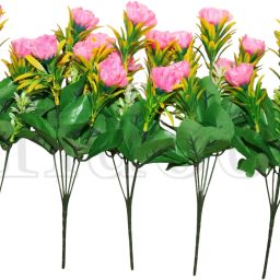 Hidooa artificial flowers for room decoration flower Pink Rose Artificial Flower-image-1