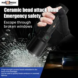 sunaze Rechargeable Search Light With 3 Mode Light Zoomable Head Adjustable Focus LED 5 hrs Torch Emergency Light image 2