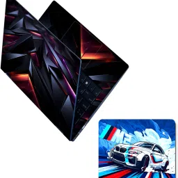 Flipkart SmartBuy Combo of Full Body Laptop Skin and Mouse Pad - Dark Prism No Residue Removable Self Adhesive Vinyl Reusable Laptop Skin Compatible for 15.6 inch-image-30